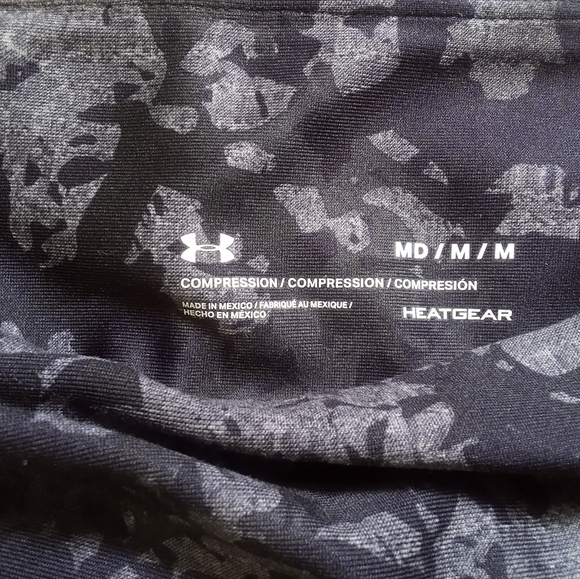 Women's Under Armour Heatgear Camo Mesh Compression Tights Large cropped - Picture 5 of 9